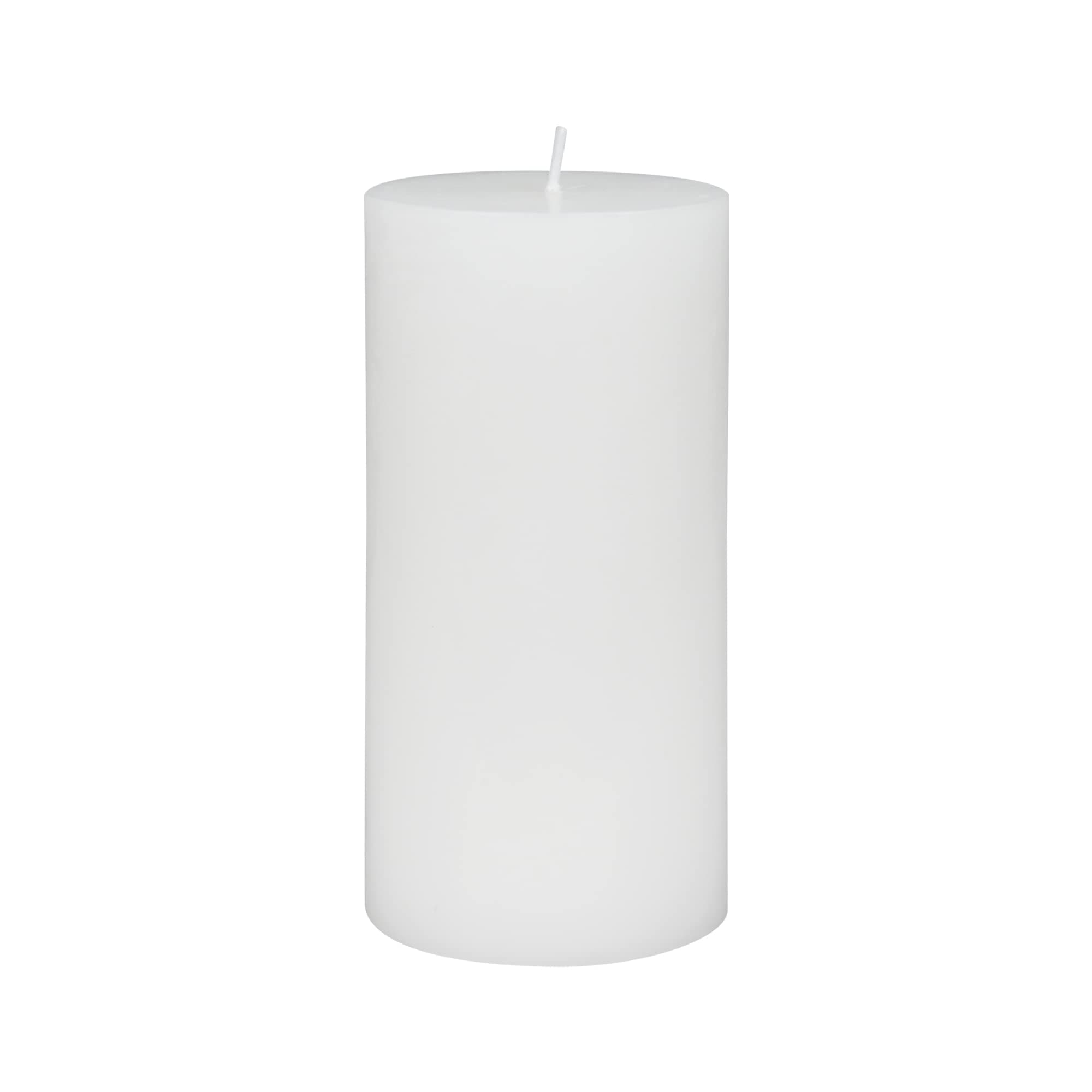 6 Inch White Citronella Pillar Candle