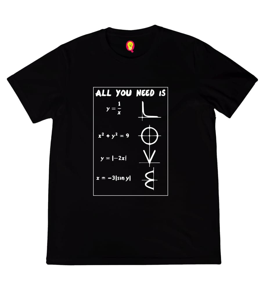 Coding Round Neck Half Sleeve T-Shirt for Men | Math Love | Nerd | Engineering | Black | Large (42)