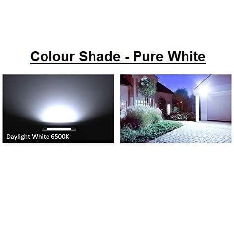 12 Volts 18 Watts DC LED Flood Light Directly Run on Any 12 Volts Battery Supply or Any 20 to 30 Watts Solar Panel (White, Pack of 2)