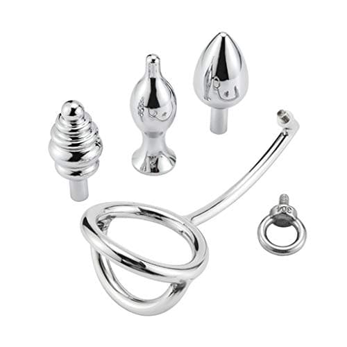 Portable Stainless Steel Solid Metal Hook Dual-use Amal Plug Adult Six Toy