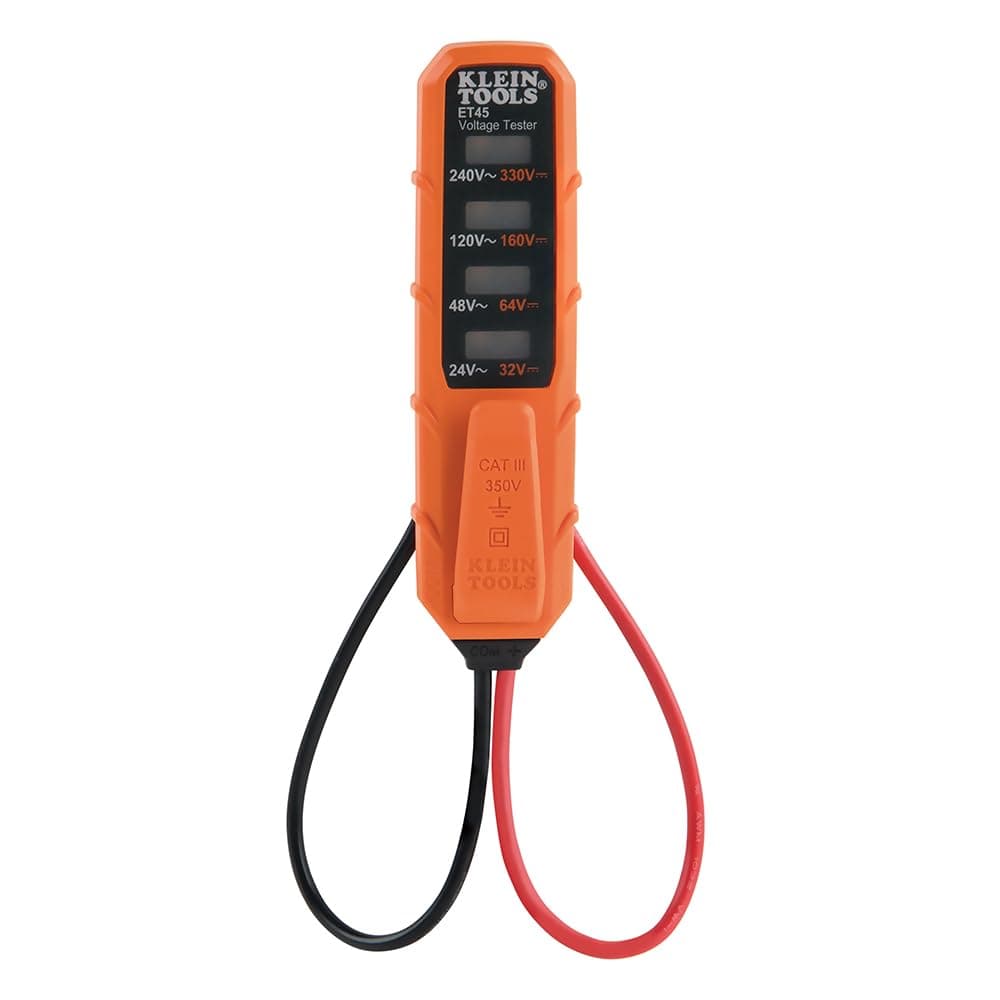 Klein Tools Voltage Tester, AC Voltage and DC Voltage Tester, No Batteries Needed ET45