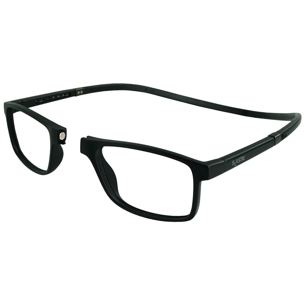 Slastik Blue Light Blocking Magnetic Reading Glasses, Soft Foldable Band, Adjustable Temple Computer Readers, Ewok (Black, 3.00 Magnification)