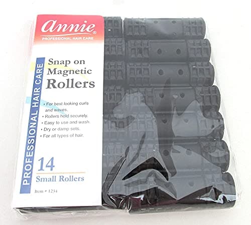 Annie Snap On Magnetic Rollers 1/2 Black by Annie