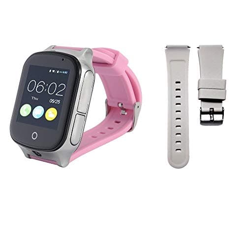 (Give Replaceable Strap) 3G GPS Watch for Kids Elderly,WiFi Phone Call, KKBear Real-time Tracking, Geo-Fence Touch Screen Camera SOS Alarm Anti-Lost GPS Tracker Suitable for Dementia Alzheimer's