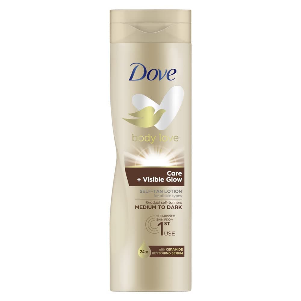 Dove lotion 250ml visible glow dark, White