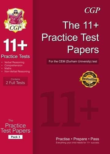 11+ Practice Papers for the CEM Test - Pack 3 (CGP 11+ CEM) Paperback – 12 Feb. 2015