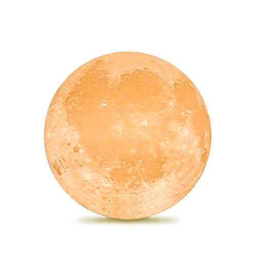 Moon Lamp| Rechargeable 16 Color Changing LED Night Light with Remote| Dimmable| 3D Print Technology| Touch Sensor| 5.9 Inch| USB Charging Cable| Wood Stand| Decorative Box| Light Alternatives