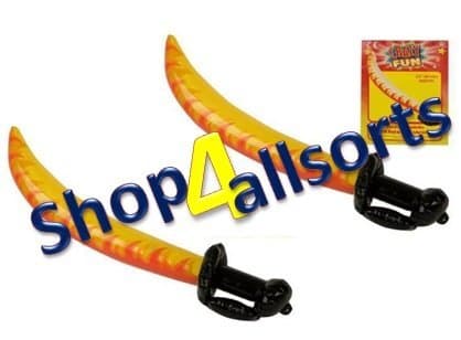 Crazy Fun 2 X Inflatable Sword 32" 81Cm Ideal For Beach Parties Garden