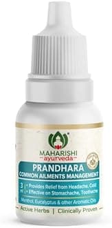 Maharishi Ayurveda Prandhara- Ayurvedic Oil for Common Ailments | For Nasal Congestion, Headache & Toothache | Multi-Purpose Oil | Relief From Cold, Cough| 3ml - Pack of 1