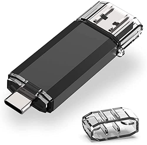 RAOYI 64GB USB C Memory Stick USB 3.0 Stick USB Flash Drive High Speed USB C Drive Type C Dual OTG Pen Drive for TV, Car, Smartphones, PC, Laptop, Chromebook, MacBook Pro (Black)