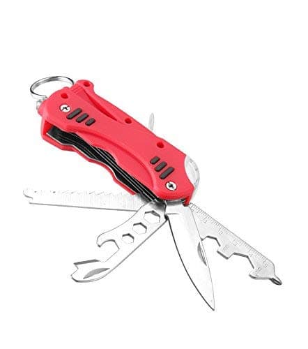 Multitool 12-in-1 Emergency Escape Tool with LED Light, Car Window Breaker and Seat Belt Cutter with Knife.