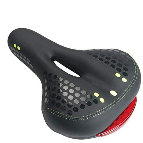 Widen Soft Bicycle Saddle Seat with 5 LED Light Mountain Road Bike Cushion