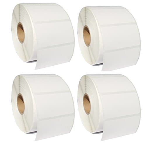 (4 Rolls， 4500 Labels） 2.25" x 1.25" Direct Thermal Labels Blank Shipping Mailing Labels for Zebra Compatible 2844, GC 420, GC 420D, ZP-450, ZP-500,ZP-505