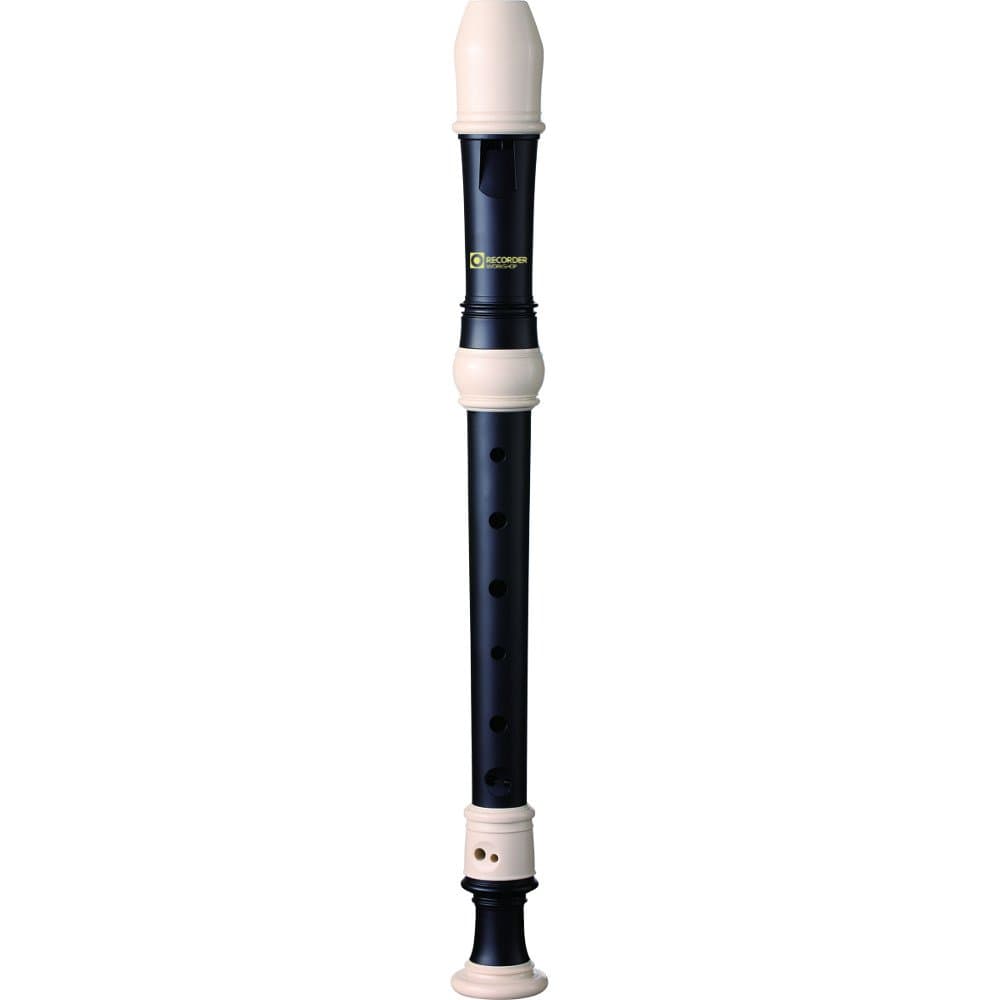 601 Descant Recorder, Black with White Trim