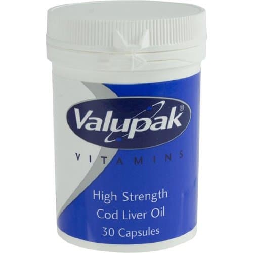 Valupak Cod Liver Oil Capsules 550Mg 30 Pack