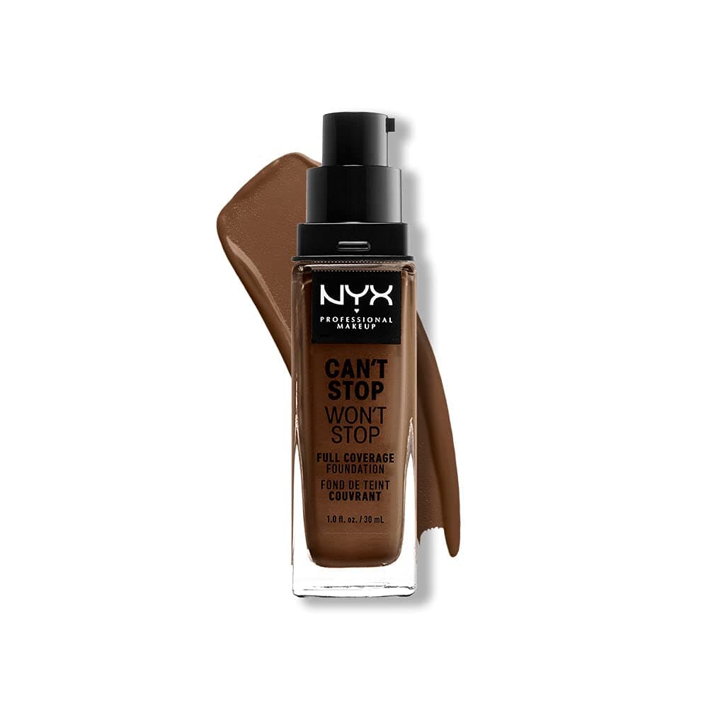 Nyx Professional Makeup Can'T Stop Won'T Stop Full Coverage Foundation, Long Lasting, Waterproof, Vegan Formula, Matte Finish, Shade: Deep Cool