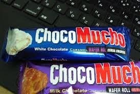 Choco Mucho White Chocolate Caramel Wafer Roll Cereal Crisps 2 X 1.13oz)