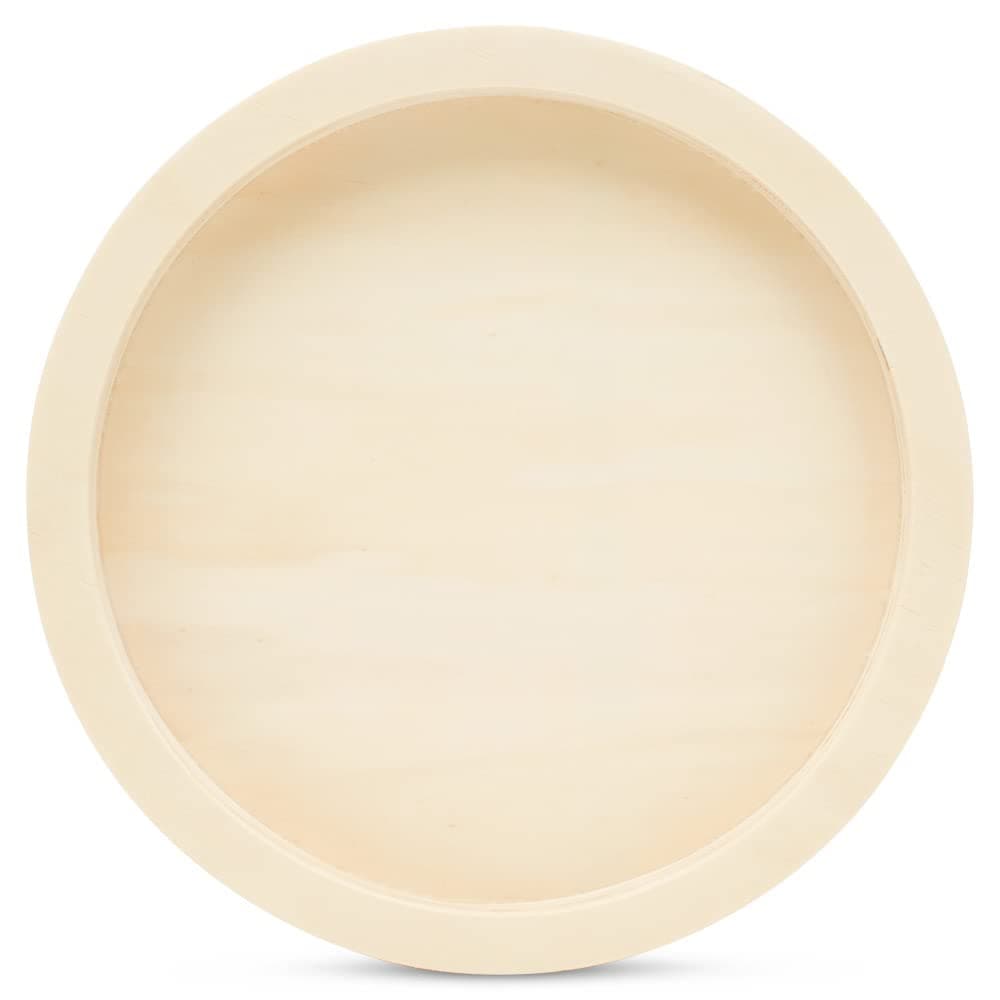 Circle Wood Panel 12-1/8 inch Diameter, Pack of 1 Round Canvas Boards, Unfinished Wooden Trays for Crafts & Painting, by Woodpeckers