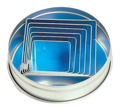 Fox Run 6 pc Square Stainless Steel Cookie Cutter Set - Biscuit Pastry Mold