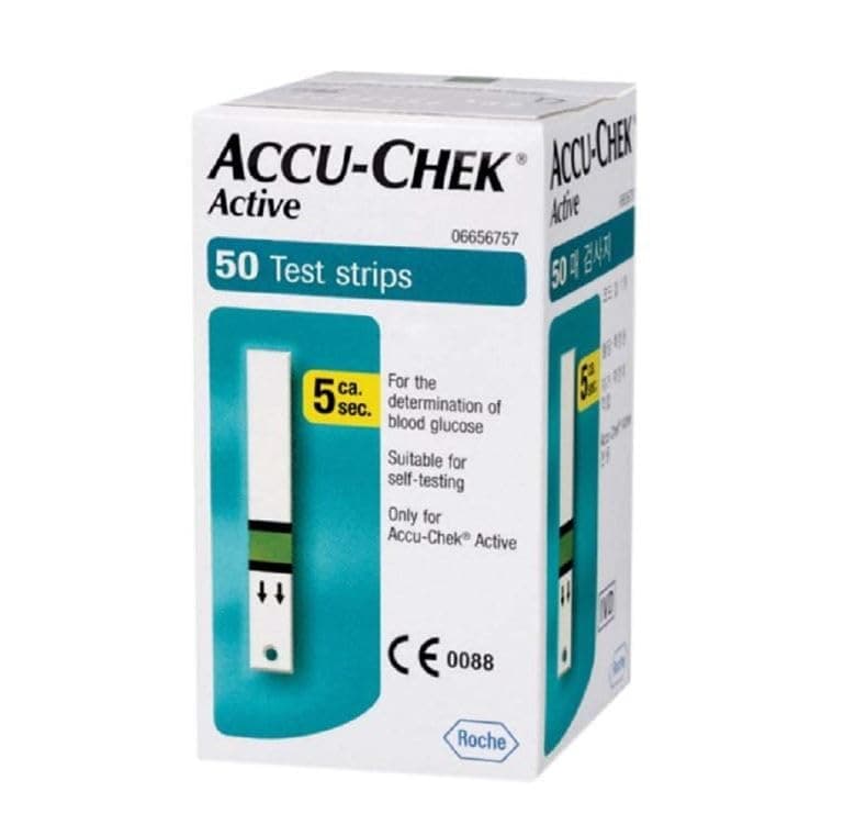 Accu-Chek Active Test Strips | Pack of 50 Strips | For use with Accu-Chek Active Glucometer