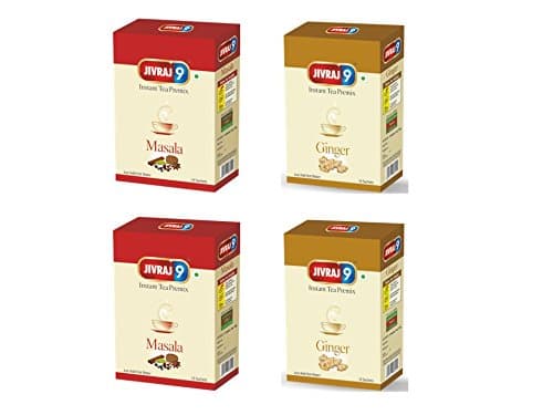 Jivraj 9 Instant Tea Premix (2 Masala + 2 Ginge)