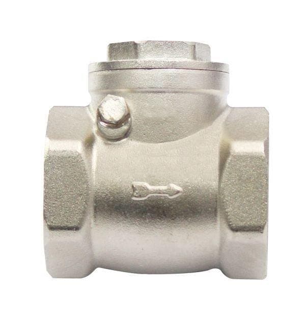 KINIK Chorme Plated Brass Horizontal Swing Non Return Check Valve(2" Inch)