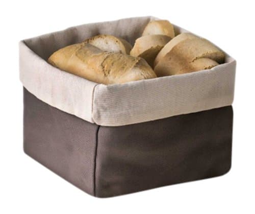 AbertCotton Square Bread Basket, Large, Brown