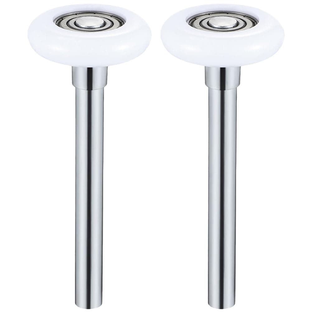 SEWOART 2Pcs Nylon Garage Door Roller with Stem Durable Replacement Rollers for Smooth Operation for Sliding Doors and Double Door Tracks