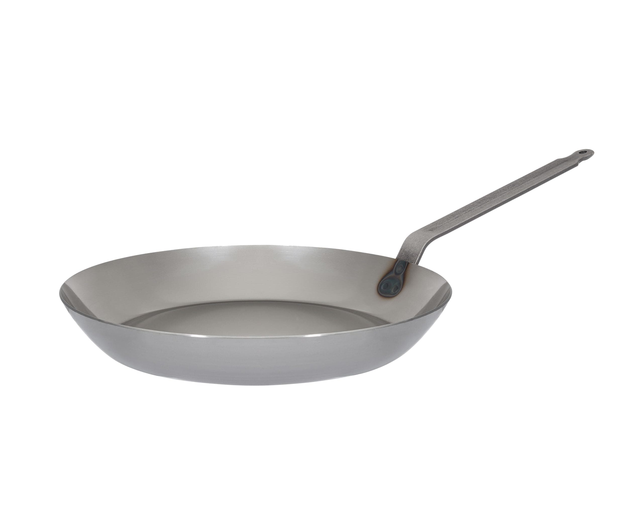 Matfer Bourgeat 062007 Black Steel Round Frying Pan, 14 1/8-Inch, Gray