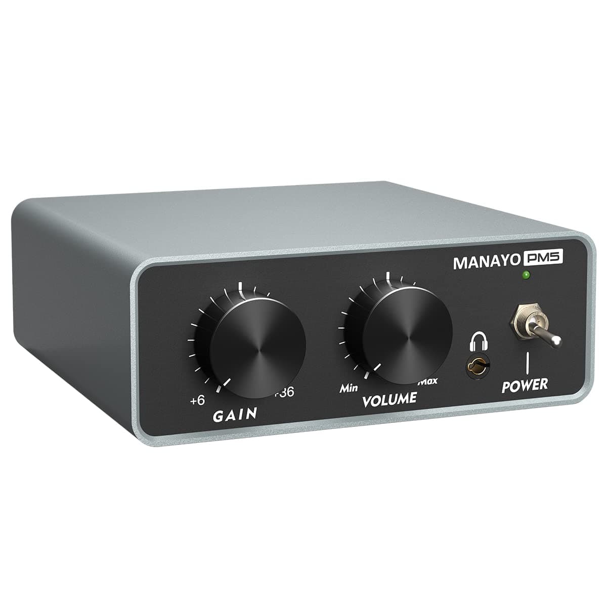 Adjustable Gain Phono Preamp for MM Turntables, Professional Mini Pre Amplifier with 6-36dB Gain, Headphone Output, RCA Connectivity with Grounding Terminal for Vinyl Record Player