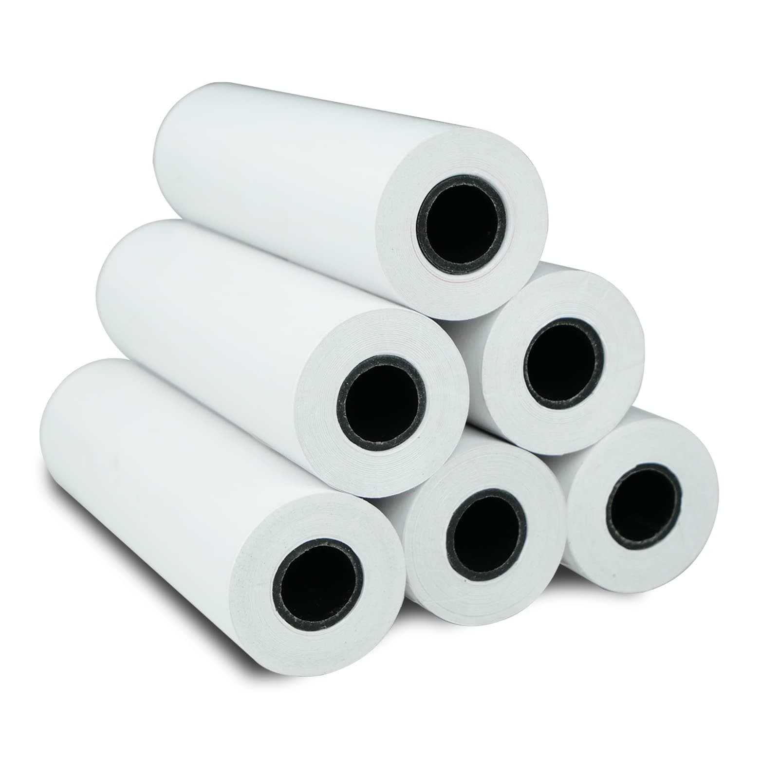 NYEAR A6 Thermal Paper 6 Rolls(110mm/4.3"width/7m long,Φ1.18") for portable printer,thicker brighter and the font is clearer to make the printing quality better -(1 Case - 6 Rolls)