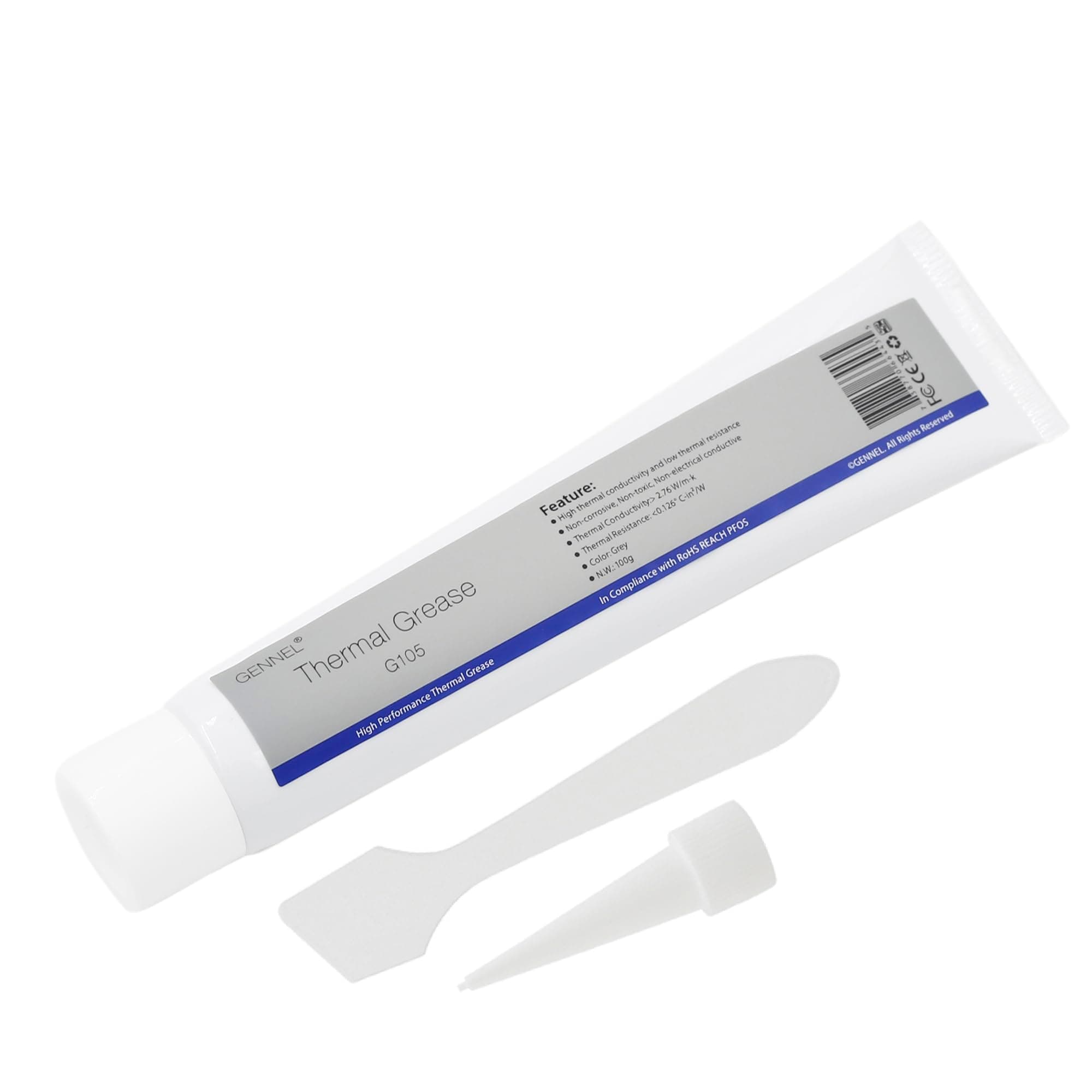 G105 100g/Tube Grey CPU Thermal Paste, Thermal Compound, Thermal Conductive Grease, Heatsink Paste for CPU GPU Coolers LED Chipset PS4 Xbox Ovens Cooling