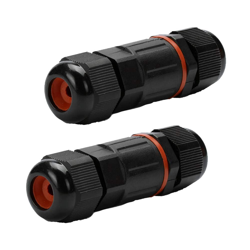 COMOPEZ 2Pcs IP68 Waterproof Electrical Junction Box Outdoor Underground Wire Connector Junction Boxes for 2 or 3 Pin Cables Ø 0.23-0.47 Inch