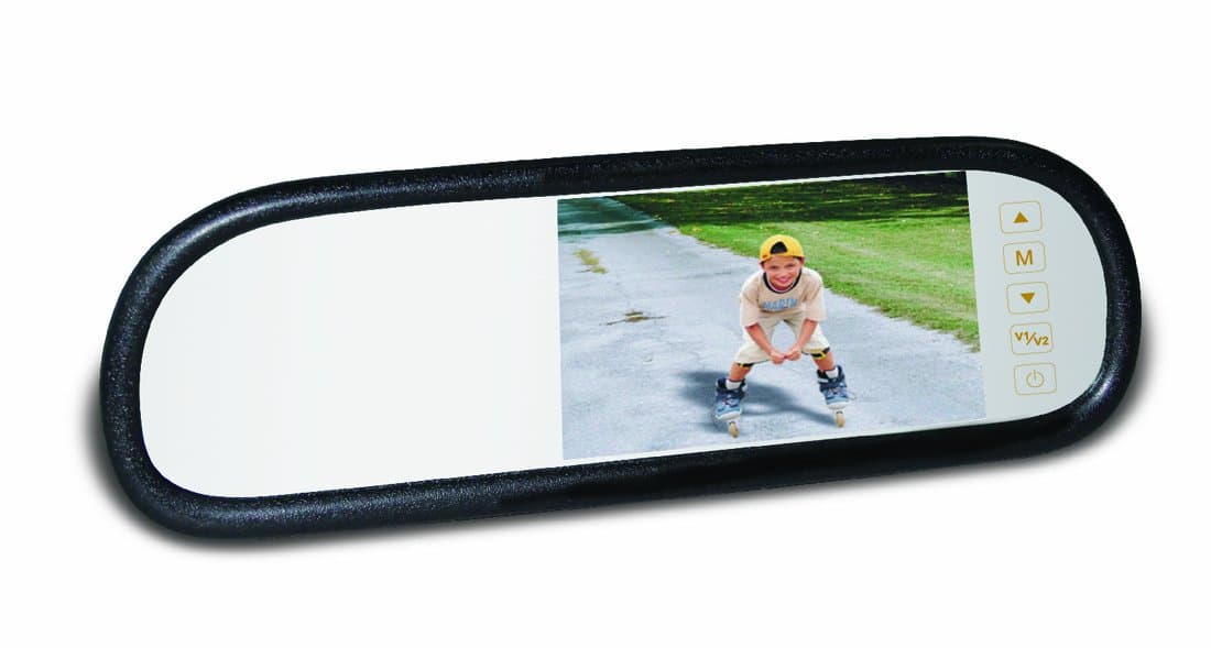 BOYO VTM50M - Replacement or Clip-on Rear-View Mirror with 5" TFT-LCD Backup Camera Monitor and Wi-Fi Miracast™