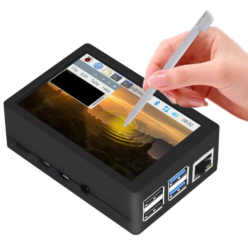 - GeeekPi 3.5 inch Touch Screen with Case for Raspberry Pi 4, with Fan and Heatsinks, 320x480 Resolution TFT LCD Display for Raspberry Pi 4 Model B (Pi Board NOT Included)