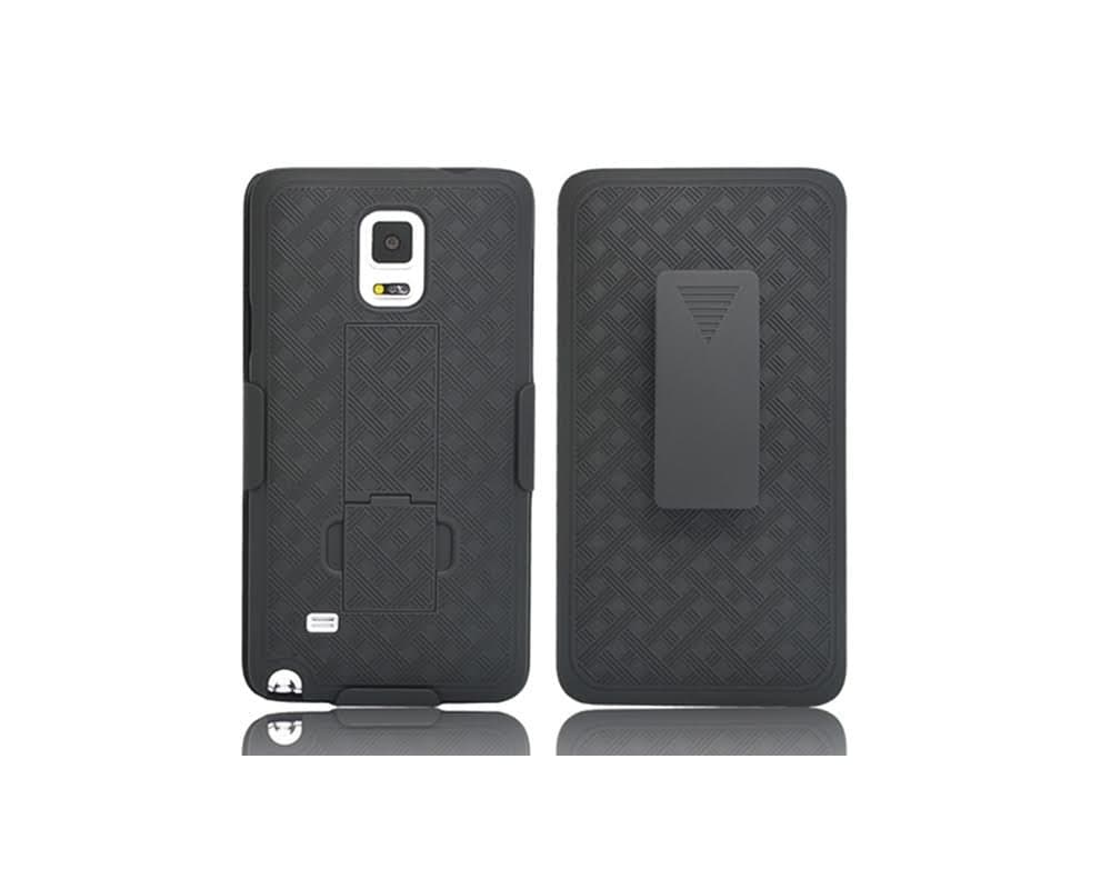 Note 4 Shell Holster Combo Slim Case with Kickstand & Swivel Belt Clip for Samsung Galaxy Note 4 WilliCase