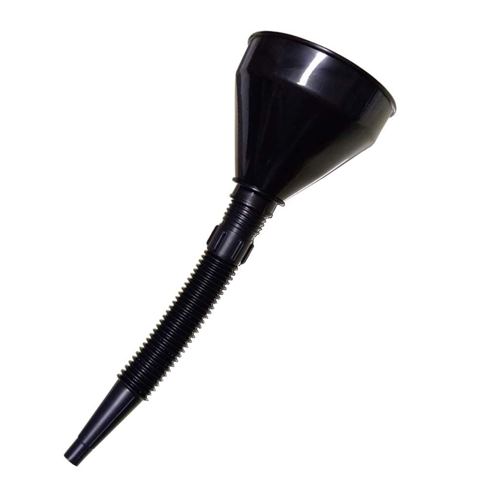 Nirnanada Black Car Auto Plastic Flexible Spout & Filter Gas Oil Water Fuel Funnel Set