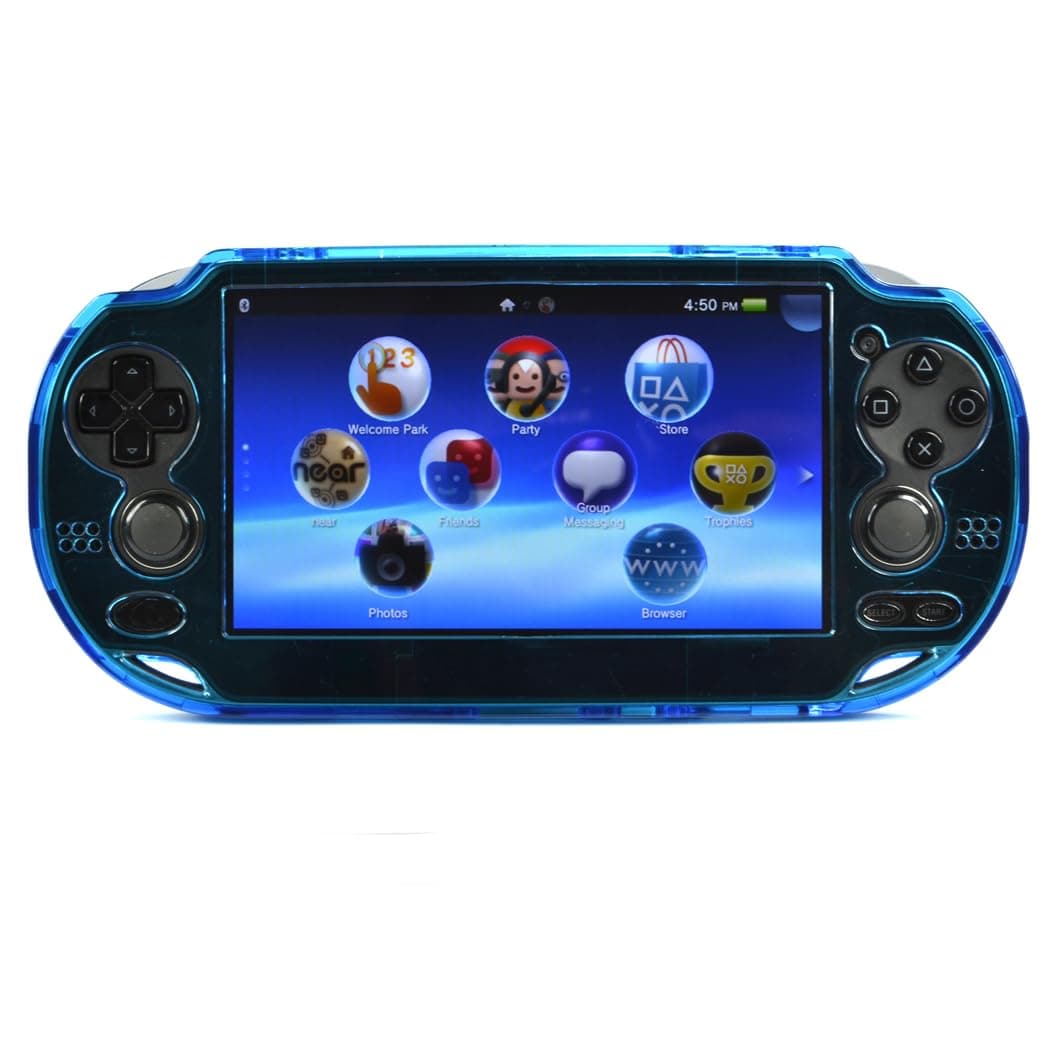 Cosmos Light Blue Protection Hard Case Cover Compatible with PS VITA 1000, Fits for Oval Start & Select Button Only (NOT for PSV 2000 Slim Version)
