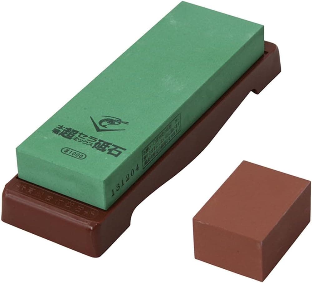 1,000 Grit Super Ceramic Water Stone with a Base (Japan Import)