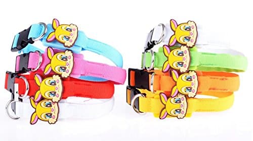 Customized LED Dog Collar - Silk Wrap with Gift Card) - Pink. Xtra Small - Safe