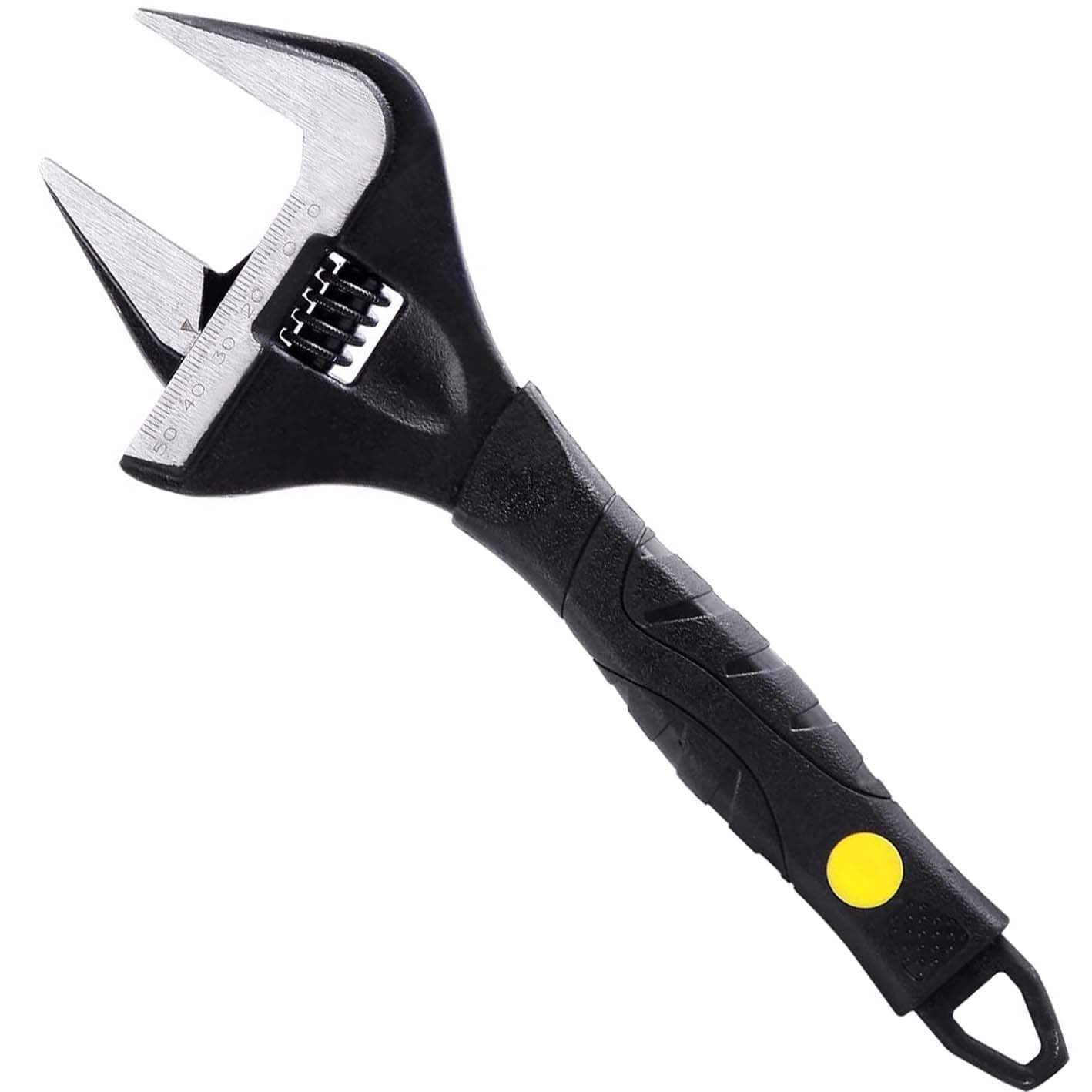 – 10 inch Adjustable Spanner, 50mm Wide Jaw Opening Adjustable Wrench, 250mm Plumbing Tools Set for Plumbers