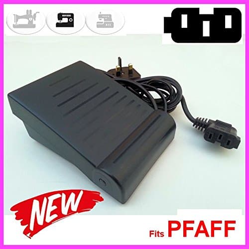Sewing Machine Foot Pedal Control Controller 3 Vertical Blades style plug in line with side Lug - 2 SPEED - Fits PFAFF 935, 955 Dualmatic, 6091 Stretch & jeans