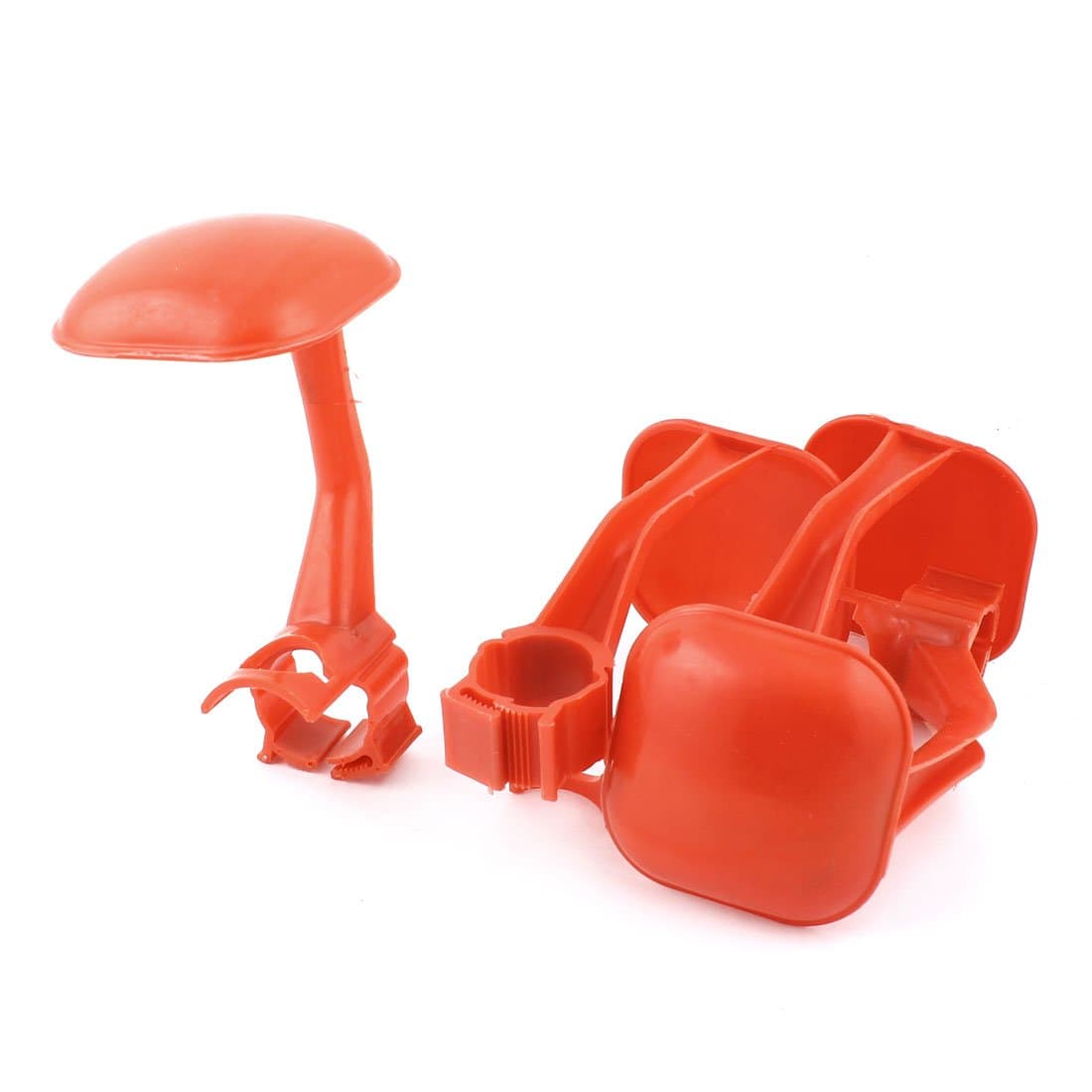 uxcell 4 Piece Plastic Chicken Hanging Drinking Water Cups Drinker Feeder, Red