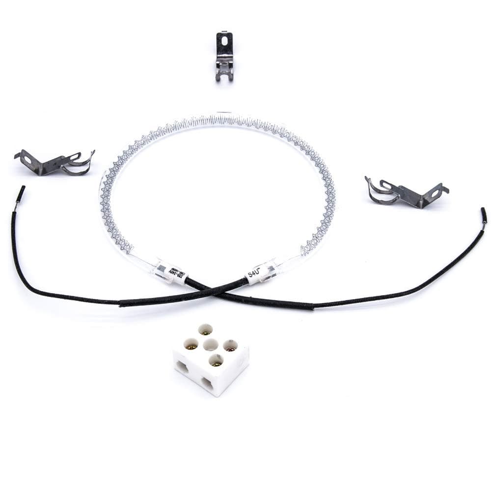 Universal Halogen Oven Cooker Heating Element Bulb With 3x Clips & Ceramic Connector (1200/1400w)-22CM LEADS-S4U®