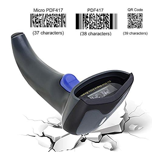 Yellow-Price 2D/1D Wireless & Wired Automatic Fast Laser Barcode Scanner 2.4GHz wireless and USB cable connection Professional Anti-shock Modes Fast Scanning Very Low Energy Consumption