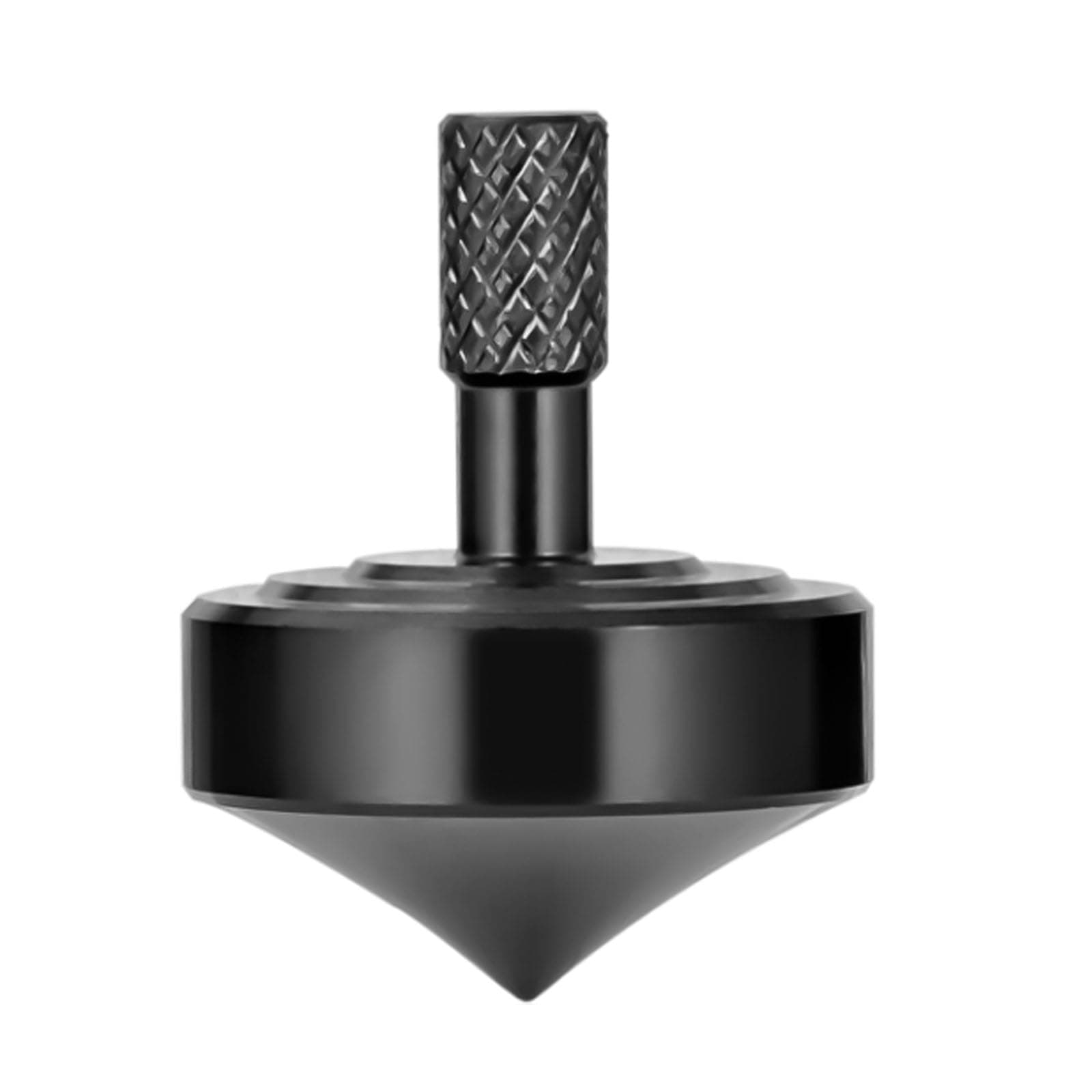 Stainless Steel Spinning Top, Precision Mini Desktop Gyroscope, Kill Time Reduce Stress ADHD Toys, Perfect Balance Gyro (Black Style 1)