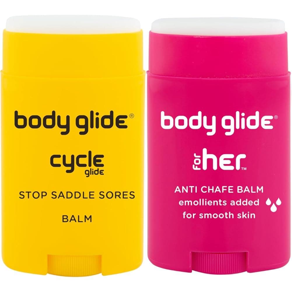 BodyGlide Anti Chafe Balm Bundle with Cycle Glide 1.5oz Stick and for Her 1.5oz Stick