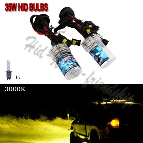35W Xenon HID H3 3000K Replacement Light Bulbs Headlight
