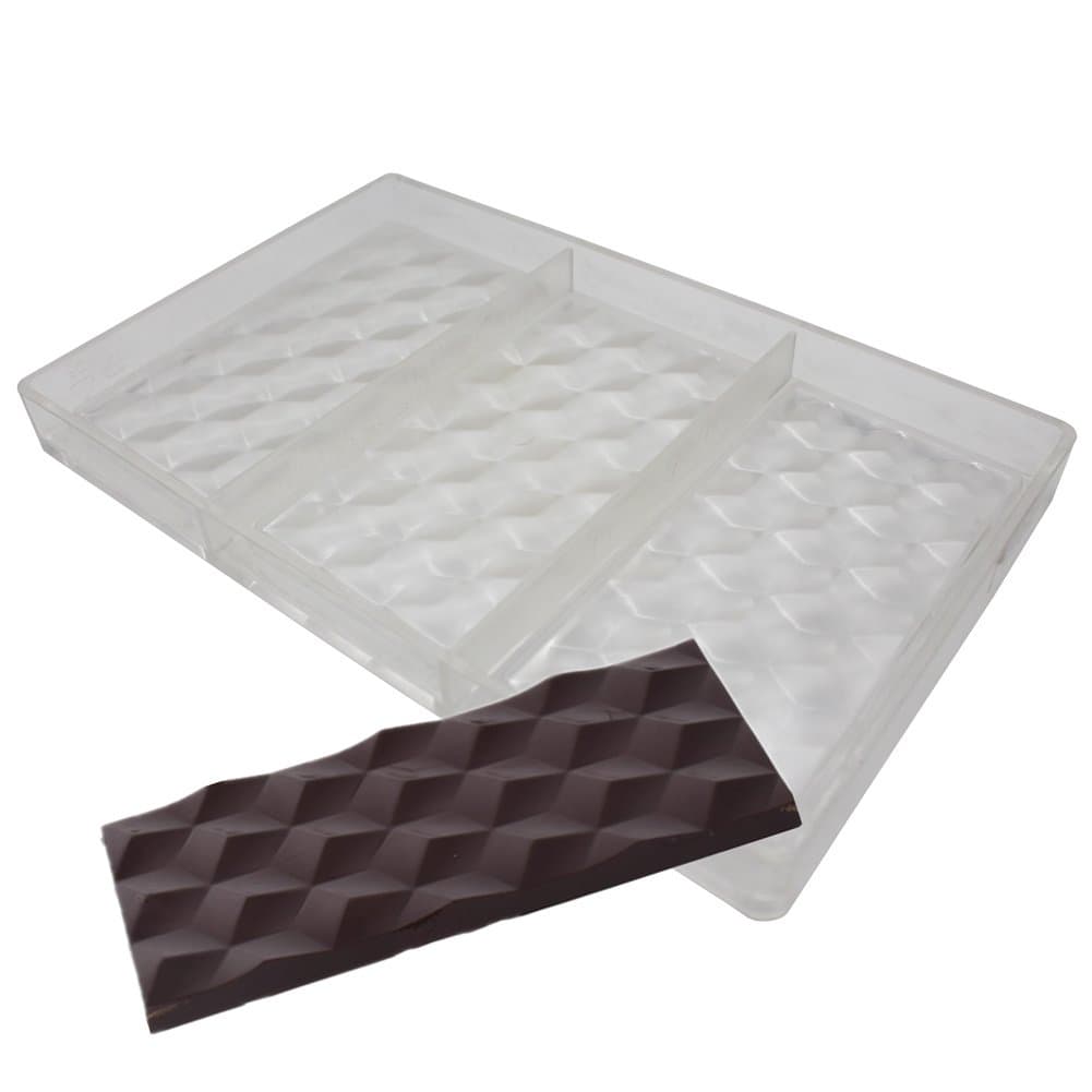 Goldbaking 3D Cubes Polycarbonate Chocolate Bars Mold