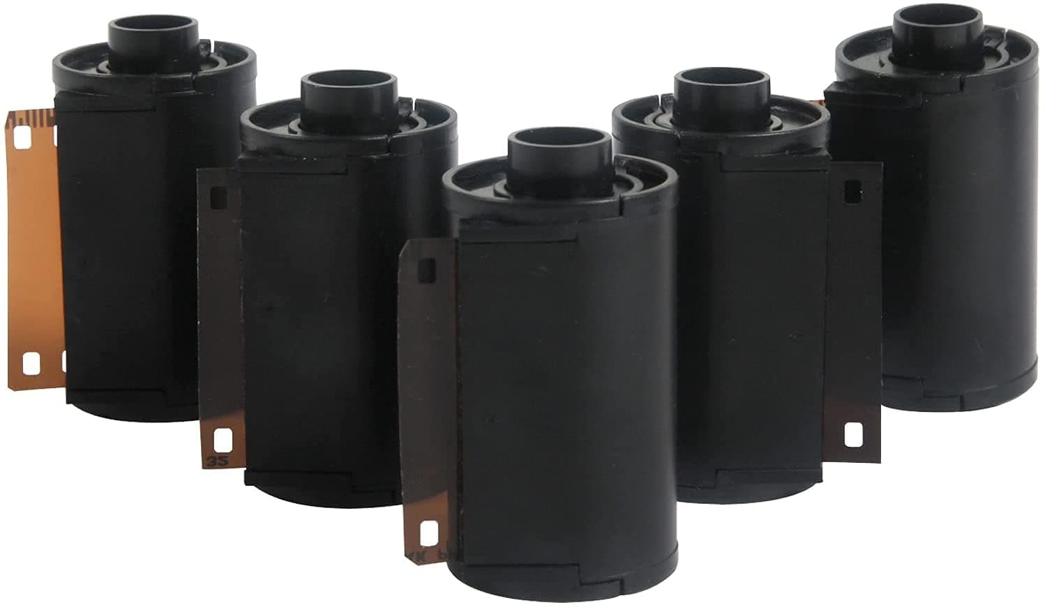 5x Reloadable Empty Canisters Cassettes Case Assorted For Kodak Fuji Agfa 135 35mm 36EXP Vintage Hand Roll Pan Film Negative